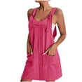 thumbnail image 1 of FAIWAD Robes Salopettes pour Femmes Été Entraînement Robe d'Été Filles Bretelle Ajustable Robe Trapèze Mini avec Poches, 1 of 5