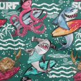 thumbnail image 1 of oneOone Velvet Dark Green Fabric Ocean Life Sewing Craft Projects Fabric Prints By Yard 58 Inch Wide, 1 of 5