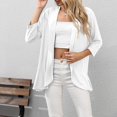 thumbnail image 2 of DPTALR Blouse Cardigan Décontractée Confortable Unie à Manches 3/4 pour Femme, 2 of 8