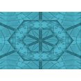 thumbnail image 1 of Ahgly Company Machine Washable Indoor Rectangle Transitional Bright Turquoise Blue Area Rugs, 3' x 5', 1 of 7