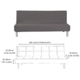 thumbnail image 3 of pdqouc Folding Sofa Cover Solid Color Futon Slipcover Polyester Elastic Fabric All Inclusive Cover for Kids, Soft Jacquard Fabric Small Checks, 3 of 8