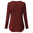 thumbnail image 4 of CHUANK Chemise Longue Cache-Ventre Fluide à Col Rond Unie à Manches Longues Hauts Grande Taille pour Femmes Chic Tunique Confortable à Porter avec des Leggings Bleu TTG, 4 of 7