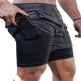 thumbnail image 1 of Mens Running Shorts Quick Dry Beachwear Workout Pants with Pockets, 1 of 6