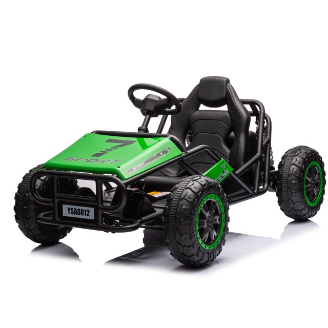 VOLTZ TOYS 24V Electric Ride-On Kart for Kids, Shock Suspension, Metal Frame, LED Lights, Off-Road Style