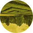 thumbnail image 1 of Ahgly Company Machine Washable Indoor Round Transitional Army Green Area Rugs, 4' Round, 1 of 7