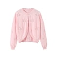 thumbnail image 1 of MeetoTime Kids Button Up Cardigan Solid Color Casual Long Sleeved Sweater Coat for Girls Children's Clothes, 1 of 5