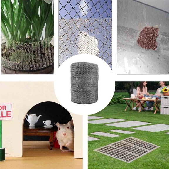 Yannianjz Copper Mesh Slug Barrier, Double Braided Rust Proof Metal Plant Protection, Garden Slug Fence for Vegetables, Fruit, Flower Beds