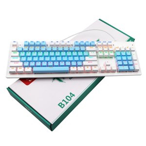 Dioche 104 Keys Mechanical Keyboard, Wired Real Mechanical Backlit Keyboard For PC Laptop For Game and Office