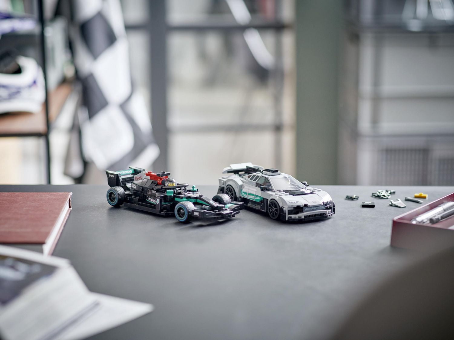 LEGO Speed Champions Mercedes-AMG F1 W12 E Performance & Mercedes-AMG Project One Toy Cars, Sports Car Model Building Kit, Collectible Race Car Toy, Gift for Kids and Teens, 76909