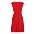 thumbnail image 4 of Gspmoly Robe d'Été, Nouvelle Robe d'Été Décontractée pour Femme Style Serré Robe Ajustée à Grand Ourlet Robe Sans Manches à Col Rond Robe Longueur Genou Robe de Cocktail Offres Prime, 4 of 5