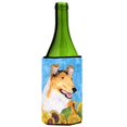 thumbnail image 1 of Collie Smooth In Summer Flowers Wine bottle sleeve Hugger - 24 Oz., 1 of 1