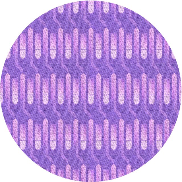 Ahgly Tapis Rond Lavable en Machine Intérieur Transitionnel Violet Violet, 5 Pieds Rond