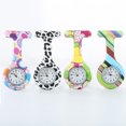 thumbnail image 3 of Nurse Watch Round Dial Numerals Silicone Electroplating Stylish Nurses Brooch Watch for Hospital, 3 of 7