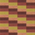 thumbnail image 1 of Ahgly Tapis de Zone Carré Orange Transitionnel Lavable en Machine, 6 Pieds Carré, 1 of 7