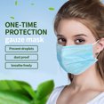 thumbnail image 1 of Disposable Face Mask masque jetable with Elastic Ear Loop 3 Ply Breathable & Comfortable for Blocking Dust Air Pollution Protection,10/20/30/40/50pcs, 1 of 7