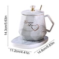 thumbnail image 3 of TanSiDing 2pcs Coffee Mug Warmer Electric Desktop Beverage Warmer Set with Temperature Control, Smart Heating Pad for Tea and Coffee, Fast Heating Ceramic Mug with Lid, Office and Home Use Gift, 3 of 6