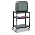 thumbnail image 3 of Pemberly Row Black Steel Adjustable Height Mobile Media Cart in Black, 3 of 3
