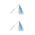 thumbnail image 1 of QualitChoice Chat Teaser Bâton Léger Portable Chats Jouet Réutilisable Shinny Exercice Exquis Imperméables Animaux de Compagnie Bâtons Interactifs Bleu 2PCS, 1 of 6