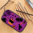 thumbnail image 4 of Large Capacity Pencil Case with Halloween Print, Cotton Fabric, Zipper Closure, 1 in Thick When Closed, Holds Up to 40 Pens, 4 of 4