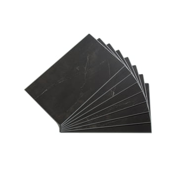 PALISADE 25.6in x 14.8in Vinyl Wall Tile in Black Ice