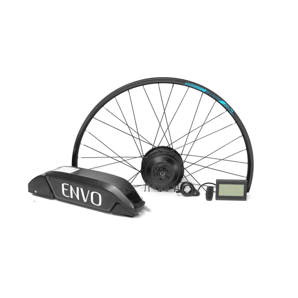 ENVO Ebike KIT 500W Electric Bicycle E Bike Complete Conversion Kit Front Hub Motor, Downtube Battery Li-Ion LCD (700C/28/29er rim size)