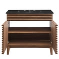 thumbnail image 4 of Modway Render Modern Wood/Ceramic Bathroom Vanity in Walnut/Black, 4 of 9
