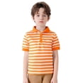 thumbnail image 1 of Polos pour Petits Garçons Chemises Rayées pour Garçons Chemises d'Uniforme pour Garçons Polos à Manches Courtes Chemises Mode Tenue pour Garçons 4-5 Ans, 1 of 8