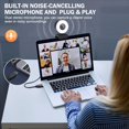 thumbnail image 3 of 4K HD Autofocus Webcam with Microphone, Adjustable Light Computer Camera USB Webcam for Laptop Desktop Video Calling, 3 of 8