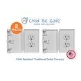 thumbnail image 1 of Child Be Safe (2-Pack) Child and Pet Proof Wall Outlet Covers, White, 1 of 12