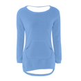 thumbnail image 5 of WZXFASHION Chandails Décontractés Unis à Manches Longues pour Femmes Blouse Femme Liquidation Chandail Douillet, 5 of 5