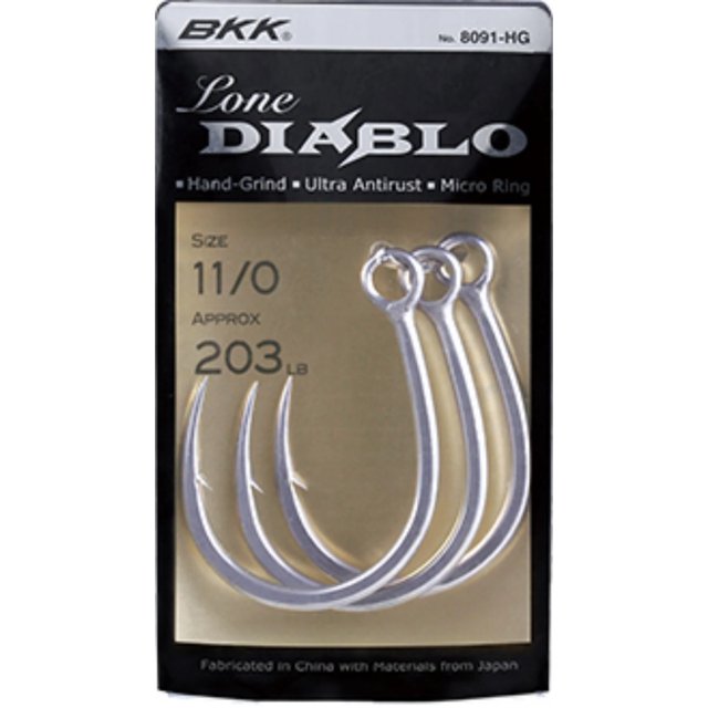 Lone Diablo Lure Single Fishing Hook 8091-5X-HG 1 3 packs