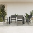 thumbnail image 1 of vidaXL 5 Piece Garden Dining Set Black Steel and Textilene, 1 of 5
