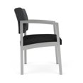 thumbnail image 4 of Lenox Steel Reception Waiting Guest Chair / Silver Steel / Dark Gray / Black, 4 of 5