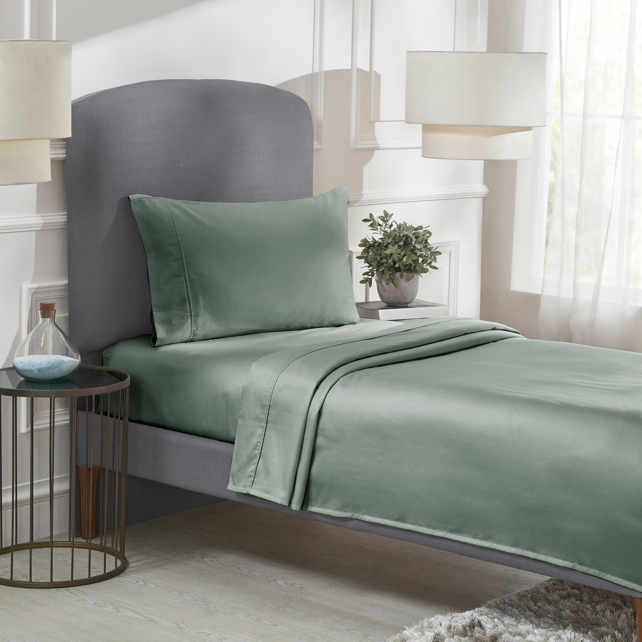 California Design Den Sheet Sets, Natural 100% Cotton Sheets, Soft Luxury 400 Thread Count Sateen Bedding Sheets Set, Deep Pocket Cooling Sheets