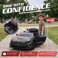 thumbnail image 4 of Licensed Mercedes-AMG GT3 24V Kids Ride-On Racing Car with Premium Leather Seat, High-Speed Performance 24V Power Wheels, Motorized Track Toy with Parent Remote, Black, 4 of 7