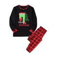 thumbnail image 2 of Liquidation de Noël Tenue Parent-Enfant Costumes de Noël Patchwork à Carreaux Imprimés Vêtements de Maison Col Rond Manches Longues Pyjamas Ensemble Deux Pièces Maman Ensembles pyjamas Assortis en Liquidation, 2 of 5