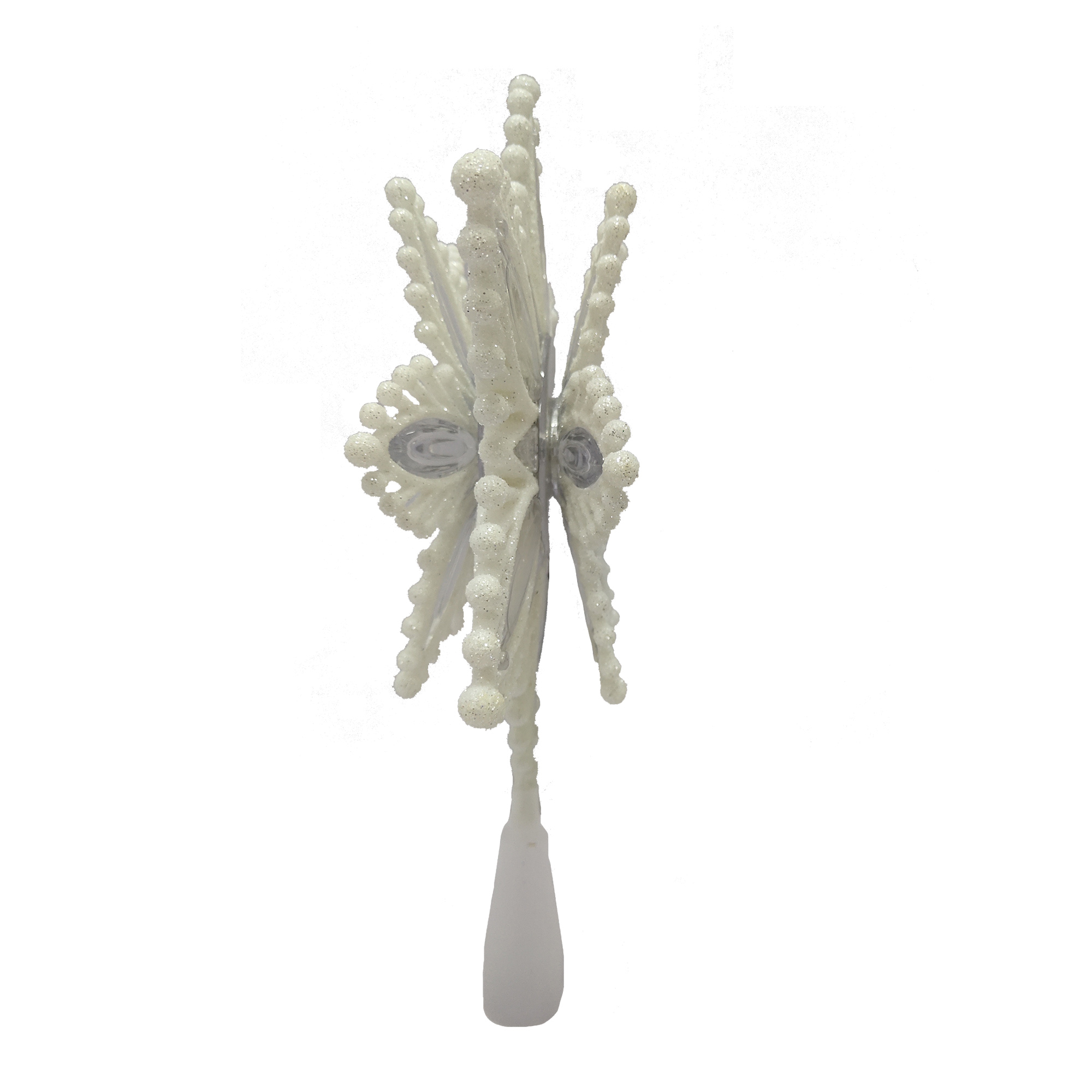 Holiday Time LED Christmas Tree Topper, White Snowflake, 12.5"