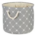thumbnail image 1 of Design Imports CAMZ14208 Polyester Trellis Paw Round Pet Bin, Gray - Small, 1 of 4