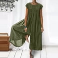 thumbnail image 2 of HBFAGFB Combinaison Femme Col Rond Manches Courtes Zippées Ample et Légère Vert Taille g, 2 of 5