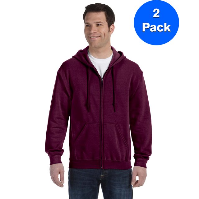 Gildan Sweat à Capuche Zippé Intégral pour Hommes - G186 (Lot de 2)