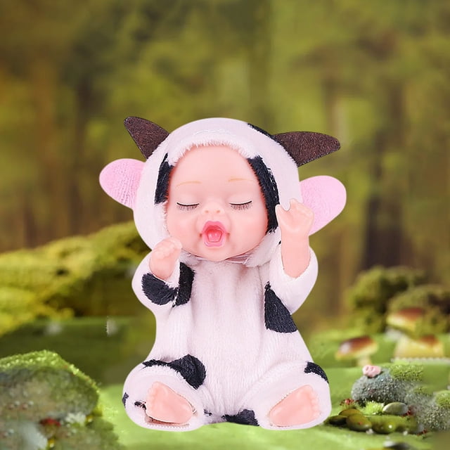 QIPOPIQ Poupées Miniatures Reborn - Jouets de Poupées Endormies, Poupées Réalistes Articulées / Poupée Articulée avec Vêtements, Poupée de Collection Réaliste Détaillée, Idée Cadeau pour Enfants