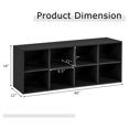 thumbnail image 3 of Costway Shoe Bench 8 Cubbies Shoe Organizer with 500 LBS Weight Capacity Cubby Shoe Rack Black, 3 of 10