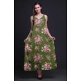 thumbnail image 3 of Bimba Robe Longue en Rayonne Imprimée Florale pour Femmes Chic Bohème Été Maxi Plage-Moyenne, 3 of 4