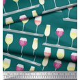 thumbnail image 3 of Soimoi polyester Crepe Fabric Wine Glass Bar Printed Fabric 1 Yard 52 Inch Wide, 3 of 3