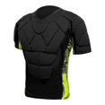 thumbnail image 2 of Breezora Football Impact Shirt Padded Compression Top with Chest Rib Shoulder Back Protection Breathable Training Gear S Size Green, 2 of 8