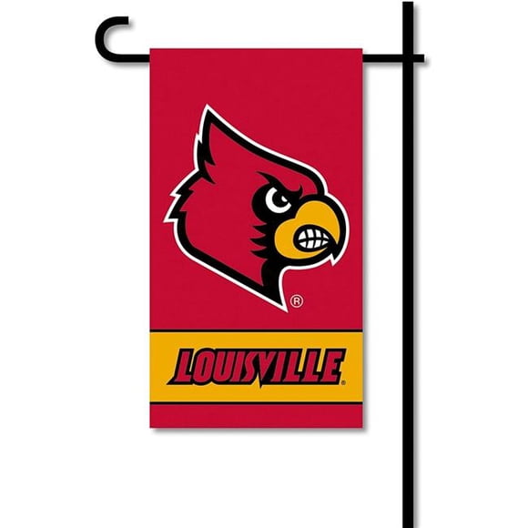 BSI Products 75032 NCAA Louisville Cardinals Mini Drapeau de Jardin avec Mât, Cardinal