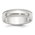 thumbnail image 1 of 6 mm Sterling Silver Half Round Milgrain Band, Size 6, 1 of 1