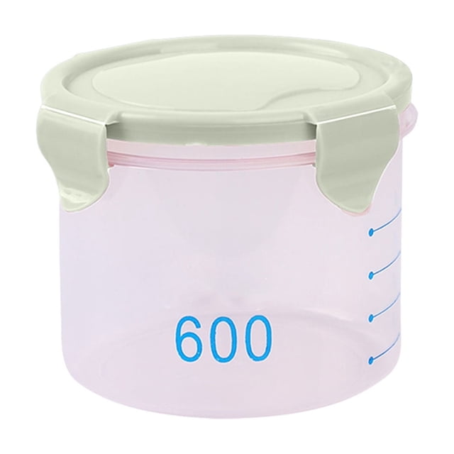 fheaev With Graduated Round Storage Jars Sealing Jars Plastic Kitchen With Lids Snack Jars Grains Storage Jars Storage Jars Yoghurt Cheese Cake Jars