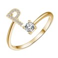 thumbnail image 1 of PVCS Bague Mode Exquise 26 Style Alphabet Anglais Lettre Bague en Cuivre, 1 of 1