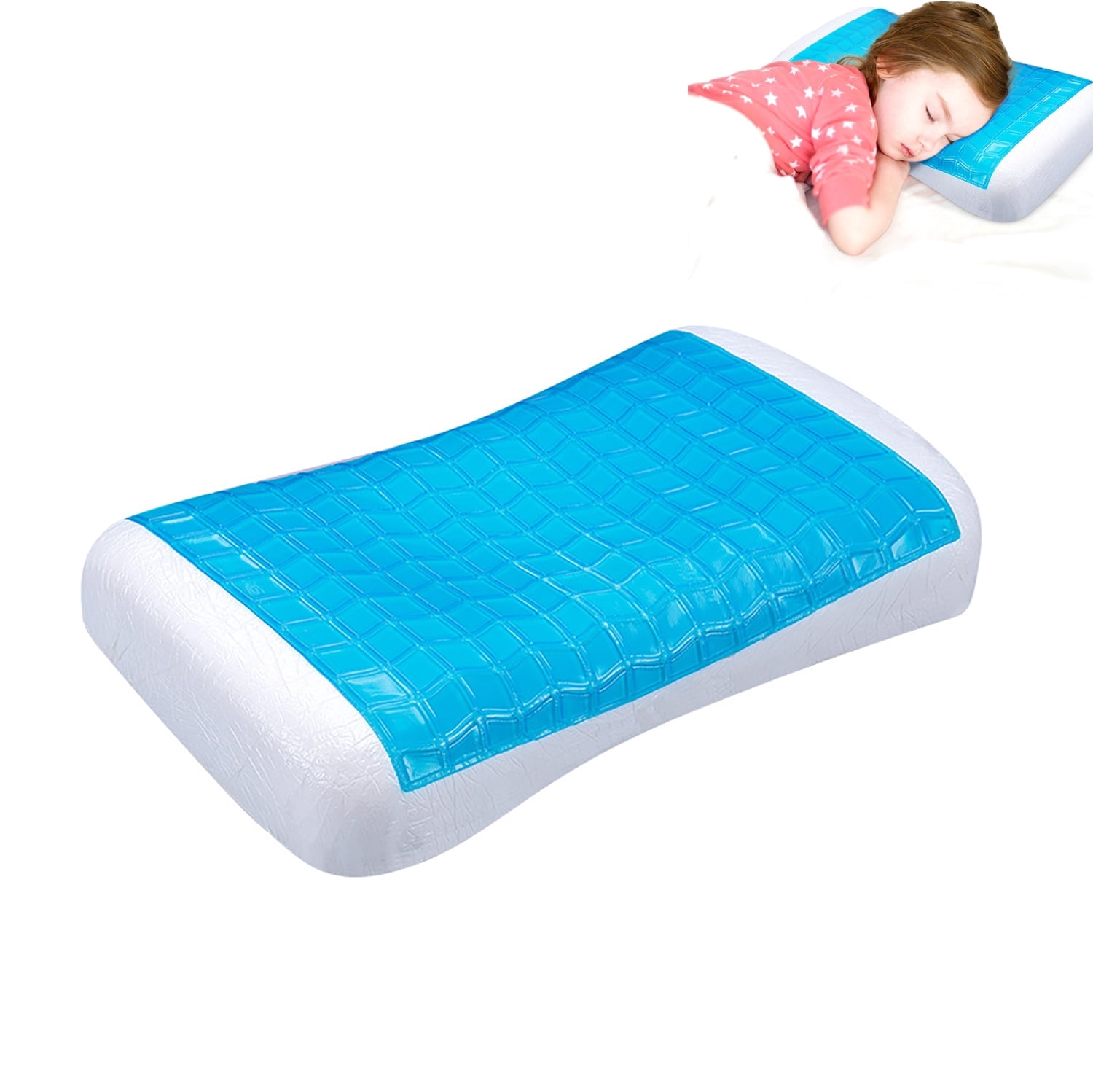 HIDETEX Children's Breathable Gel Memory Foam Pillow - Cooling, Supportive, and Comfortable